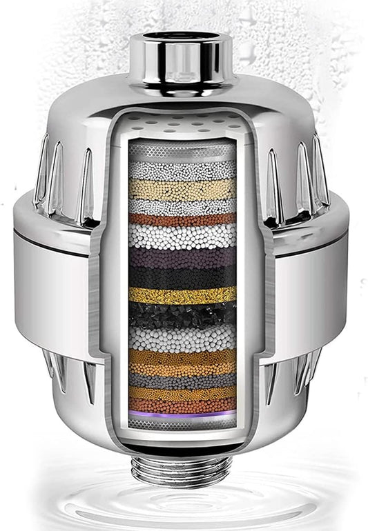 Filtru de Dus Universal cu 15 Stadii de Filtrare – Apă Curată pentru Piele Si Păr