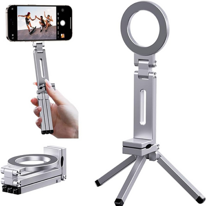 Suport Telefon Magnetic Pliabil Arteli® – Universal, Rotativ 360°, Portabil, Stabil, pentru Birou si Masina