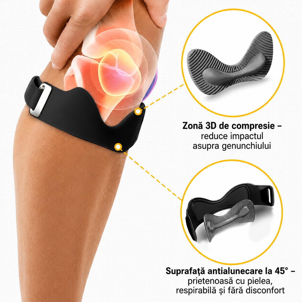PatellaFlex – Bandă Ortopedică pentru Genunchi