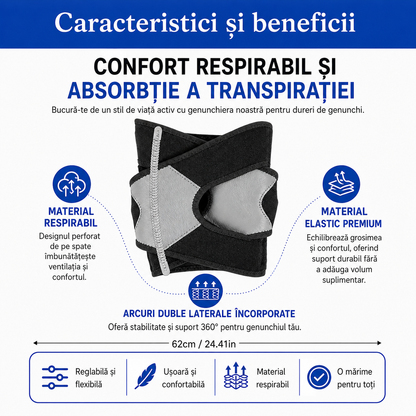 FlexiKnee – Genunchieră Ortopedică cu Suport 360°