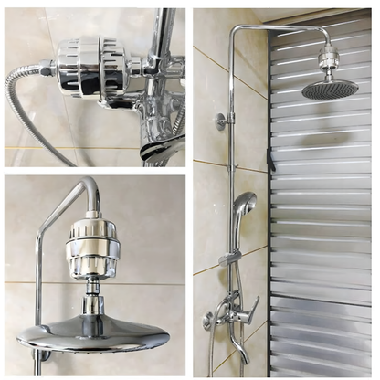 Filtru de Dus Universal cu 15 Stadii de Filtrare – Apă Curată pentru Piele Si Păr