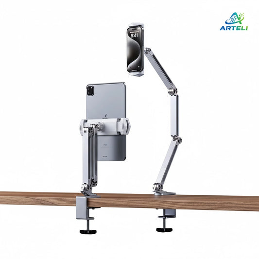 Suport Telefon si Tableta, 5-12.6 Inch, Argintiu